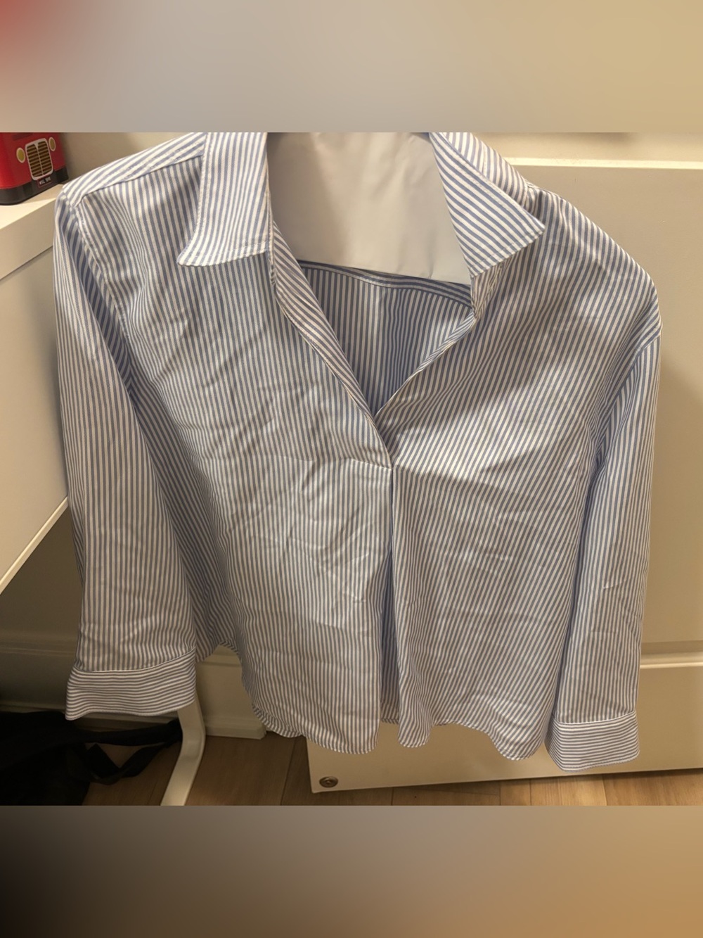 Blue and white ARITZIA striped shirt